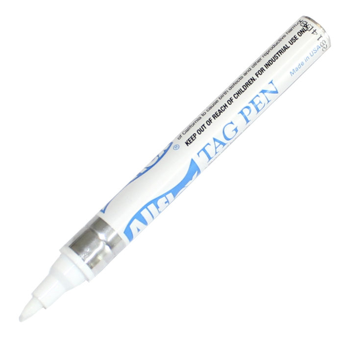 Produktfoto: Merkepenn hvit tykk spiss