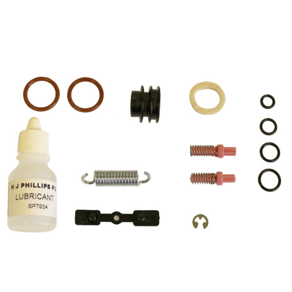 Produktfoto: Reservedelssett ventil og pakning Phillips 20 ml automatisk doseringssprøyte med ryggbeholder