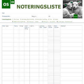 Foto: Noteringsliste