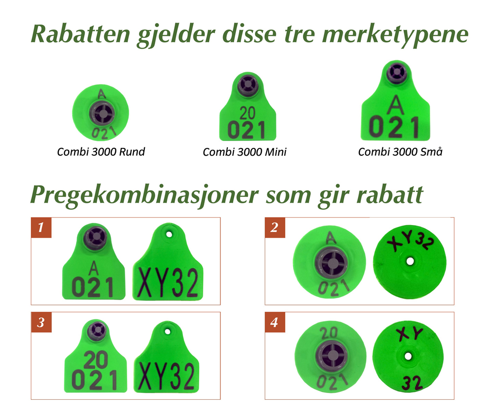 Foto: Pregekombinasjoner øremerker til rein 2020