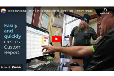 Foto thumbnail: Video demo av SenseHubs report generator